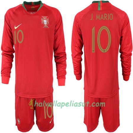 Jalkapallo Pelipaidat Portugali J. MARIO 10 Lasten World Cup 2018 Kotipaita Pitkähihainen